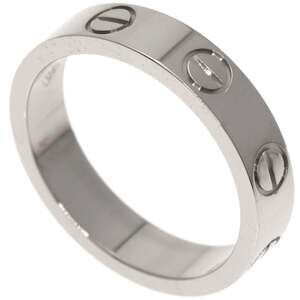 CARTIER 18k Silver Love Ring #45